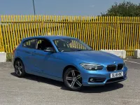 Used BMW 118 Sport Line 136 HP (100 kW) 2018 Blue Hatchback