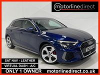 Used Audi A3 Sportback S-Line 150 HP (110 kW) 2022 Blue Hatchback
