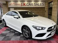 Used Mercedes CLA180 AMG line 134 HP (98 kW) 2019 White Coupe