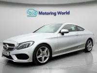 Used Mercedes C250 AMG line 204 HP (150 kW) 2018 Silver Coupe