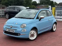 Used Fiat 500 69 HP (50 kW) 2018 Blue Cabriolet