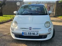 Used Fiat 500 Lounge 69 HP (50 kW) 2009 White Cabriolet