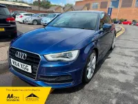 Used Audi A3 S-Line 120 HP (88 kW) 2014 Blue Hatchback