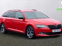 Used Skoda Superb SportLine 190 HP (139 kW) 2017 Red Estate