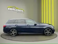 Second-hand Mercedes C220 AMG line 194 CP (142 kW) 2020 Albastru Break
