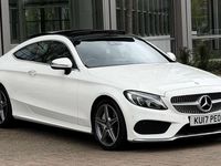 Begagnad Mercedes C250 AMG Line Premium Plus 204 HK (150 kW) 2017 Vit Sportkupé