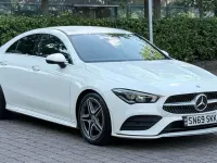 Used Mercedes CLA180 AMG Line Premium 136 HP (100 kW) 2019 White Coupe
