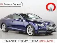 Used Audi A5 S-Line 190 HP (139 kW) 2020 Blue Coupe
