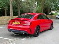 Used Mercedes CLA180 AMG line 122 HP (89 kW) 2016 Red Coupe