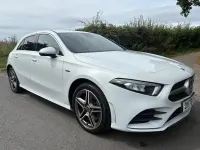 Used Mercedes A250 AMG line 214 HP (157 kW) 2021 White Hatchback