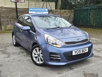 Begagnad Kia Rio 2015 Blå Halvkombi
