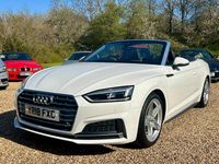 Used Audi A5 Cabriolet S-Line 190 HP (139 kW) 2018 White Cabriolet