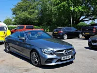 Used Mercedes C220 AMG line 194 HP (142 kW) 2019 Grey Cabriolet