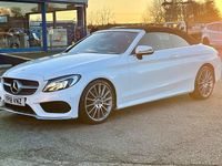 Used Mercedes C250 AMG line 204 HP (150 kW) 2018 White Cabriolet