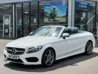 Used Mercedes C250 AMG line 201 HP (147 kW) 2017 White Cabriolet