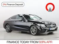 Used Mercedes C200 AMG line 198 HP (145 kW) 2020 Black Coupe