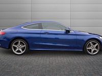Used Mercedes C200 AMG line 184 HP (135 kW) 2018 Brilliant blue Coupe