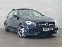 Used Mercedes A200 AMG Line Premium Plus 136 HP (100 kW) 2018 Blue Hatchback