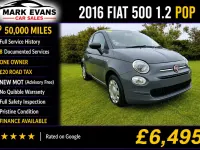 Used Fiat 500 Pop 69 HP (50 kW) 2016 Grey Hatchback
