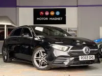 Used Mercedes A180 AMG line 136 HP (100 kW) 2019 Black Hatchback