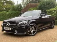 Used Mercedes C220 AMG line 2018 Black Cabriolet