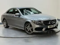 Usado Mercedes C220 AMG line 170 CV (125 kW) 2014 Plateado Berlina