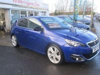 Used Peugeot 308 GT-line 130 HP (95 kW) 2017 Blue Hatchback