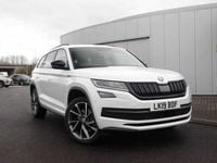 Used Skoda Kodiaq SportLine 190 HP (139 kW) 2019 Moon white metallic SUV