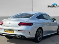 Used Mercedes C220 AMG Line Premium 194 HP (142 kW) 2019 Iridium silver metallic Coupe