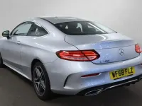 Used Mercedes C200 AMG line 198 HP (145 kW) 2018 Silver Coupe