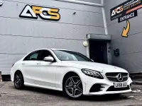Used Mercedes C300 AMG line 2018 White Sedan
