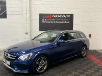 Used Mercedes C220 AMG line 2018 Blue Estate