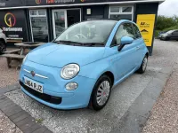 Used Fiat 500 85 HP (62 kW) 2014 Blue Cabriolet