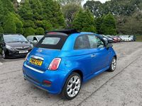 Used Fiat 500 S 69 HP (50 kW) 2014 Blue Cabriolet