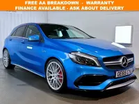 Used Mercedes A45 AMG Premium 360 HP (264 kW) 2015 Blue Hatchback