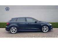 Usado Audi A3 S-Line 150 HP (110 kW) 2018 Azul Sedan
