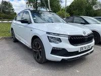 Used Skoda Kamiq Monte Carlo 113 HP (83 kW) 2024 Moon white metallic SUV