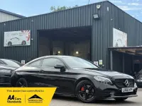 Used Mercedes C300 AMG line 258 HP (189 kW) 2018 Black Coupe