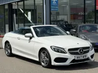 Used Mercedes C250 AMG line 201 HP (147 kW) 2017 White Cabriolet