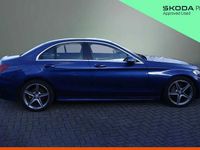 Used Mercedes C220 AMG line 168 HP (123 kW) 2019 Blue Sedan