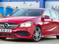 Used Mercedes A180 AMG line 109 HP (80 kW) 2016 Red Hatchback