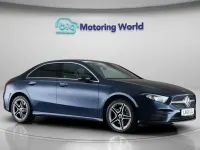 Used Mercedes A250 AMG line 259 HP (190 kW) 2021 Blue Sedan