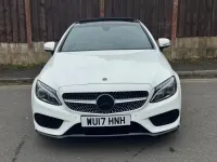 Begagnad Mercedes C220 AMG Line Premium 2017 Vit Sportkupé