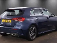Used Mercedes A250 AMG line 224 HP (164 kW) 2019 Blue Hatchback