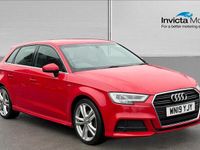 Used Audi A3 S-Line 150 HP (110 kW) 2019 Tango red Sedan