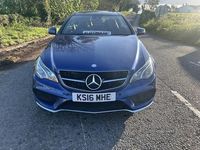 Used Mercedes E220 AMG line 177 HP (130 kW) 2016 Blue Coupe