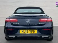 Used Mercedes E220 AMG line 194 HP (142 kW) 2019 Blue Cabriolet