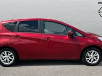 Used Nissan Note Acenta 80 HP (58 kW) 2016 Metallic  magnetic red Hatchback