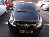 Used Vauxhall Corsa Club 89 HP (65 kW) 2009 Black Hatchback