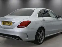 Used Mercedes C220 AMG line 170 HP (125 kW) 2018 Silver Sedan